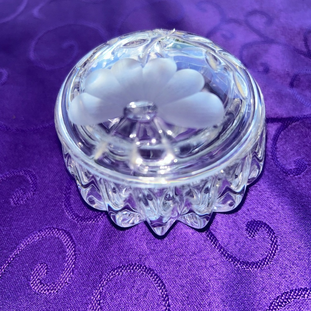 Princess House Crystal Decorative Trinket Box